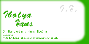 ibolya hans business card